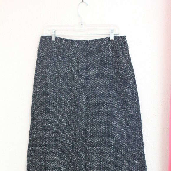 #394 Chico's Black Grey Speckled Dressy Skirt Size 2 (12) - Picture 5 of 10